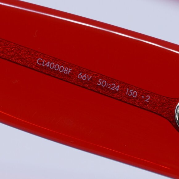 🕶️ New Celine CL40008F 66V Sunglasses - Red Frame, Blue Lenses - Picture 8 of 10